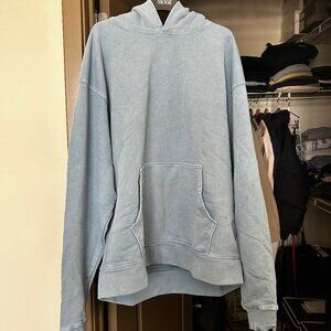 Solid Basics Blue Boxy Hoodie